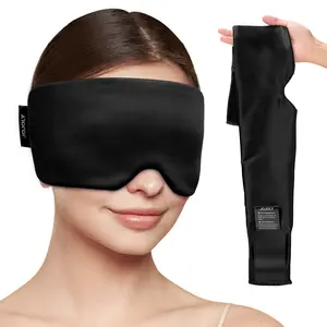 Cold Gel Eye Mask — Reusable Weighted Cooling Pad, Adjustable Comfortable Fit, Nap/Travel Relief, Soothes Headache Pressure & Migraine Discomfort, De-Puffs Eyes