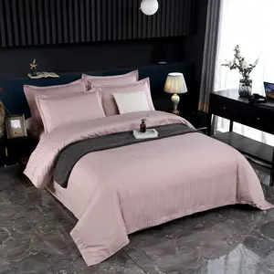 Vertical Fine Striped 3pcs Bedding Set, Classic Stripe Design Hotel Style, 1pc Duvet Cover + 2pcs Pillowcases, Soft Fabric, All Seasons