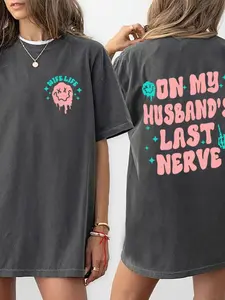 Spring Summer Casual Milk Silk Breathable Short Sleeve Top, Fun Print Slim Fit Shirt, Multicolor Available, Perfect for, Dates, Home, Womenswear