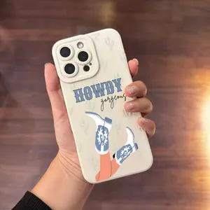 Howdy Gorgeous Western Phone Case for iPhone 16 11 15 14 13 12 Pro Max Plus Case Cute Aesthetic Phone Case Birthday Gifts for Women Teen Girls