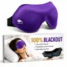 FACEMOON Adjustable 3D Contour Memory Foam Lash Sleep Mask - Portable Eye Mask, Sleep Aid Products, 30mm Deep Blackout, 52g Soft Cotton, Lash Extension Protector, Side Sleeper Approved, Box-Packed Travel Airplane Essential for Women