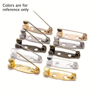 Pin base brooch blank safety lock pin base badge holder, suitable for jewelry-making materials