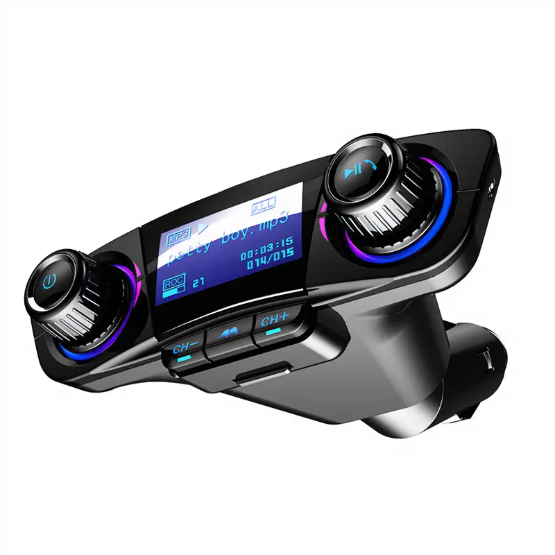 Bluetooth FM Transmitter for Car, Hands Free Calling Car Kit with MP3 Player, Wireless Audio Adapter for Vehicles