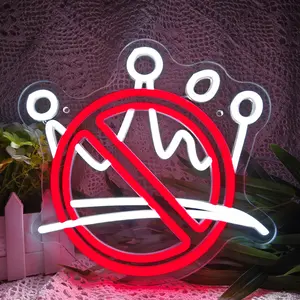 N0 Kings Neon Sign, Dimmable N0 Kings Protest Sign for Bedroom, Dorm or Bar, USB Powered LED Neon Light for Wall Decor (10.12 x 9.61 inches)