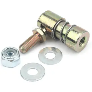 Throttle Disconnect Quick Release Ball Joint 1/4-28 in Female Thread with Spring Washers and Lock Nut for Throttle Cable Ball End Steel Carburetor Linkages