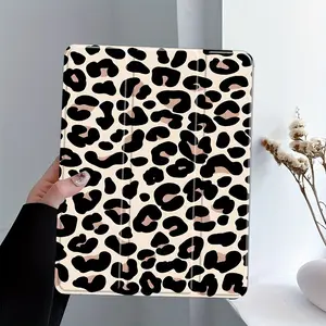 Trendy Leopard Print iPad Case, Aesthetic Animal Pattern Protective Cover for iPad Pro Air 11 13 10.9 10.2, Shockproof Smart Folio Auto Wake Sleep, Fashion Tablet Shell Gift for Women