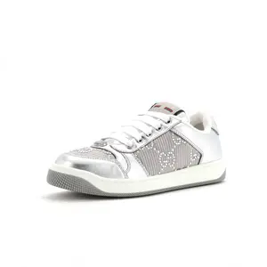 Pre-owned Gucci Screener Sneakers GG Canvas with Crystals by Rebag