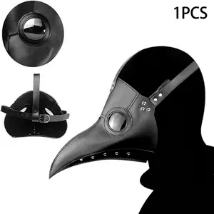 Pox Plague Bird Beak Mask, Long Nose Patch Mask, Halloween Pestilence Mask, Steampunk Role Play Party Prop, for Halloween, Easter, Christmas
