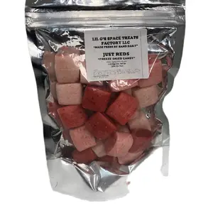 Freeze Dried Candy Just Reds Crunchy Pre-peeled Candy Cherry Fruit Punch Watermelon Strawberry No rappers. Very Crunchy Light and Airy  Bonbon Snack Sweet Sugar Perfume