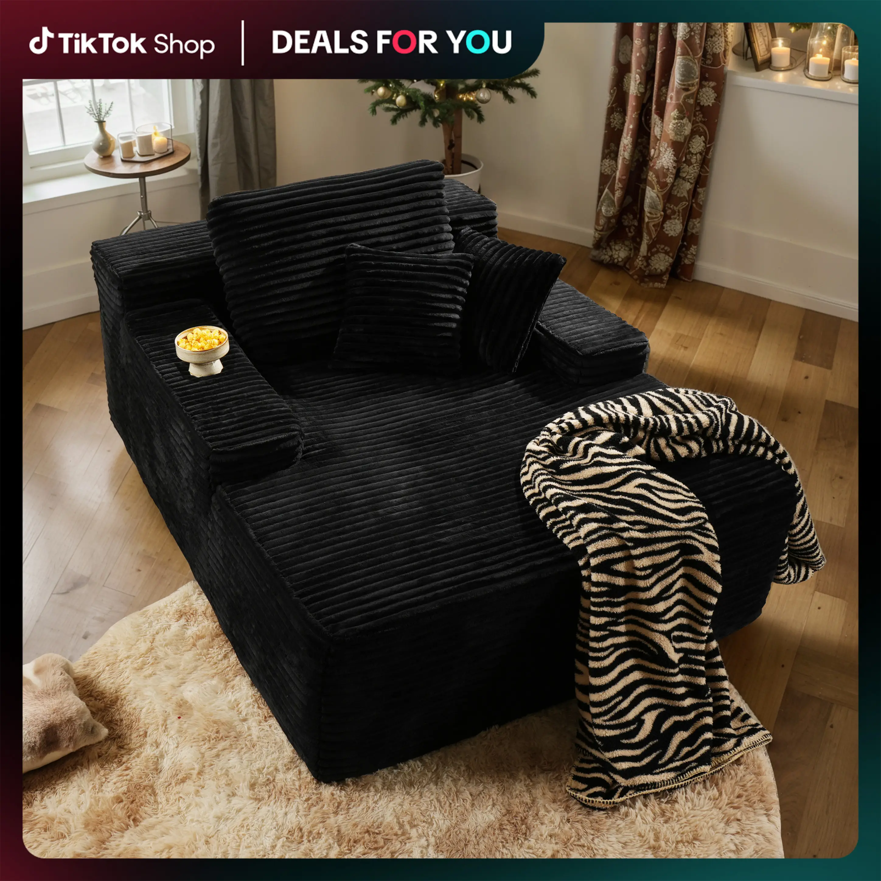 Oversized Chaise Lounge Chair Indoor Upholstered Sofa Bed Lounge Couch Chair,Reading Chair Sleeper Cloud Sofa Couch,Plush Chair Bed for Living Room Be