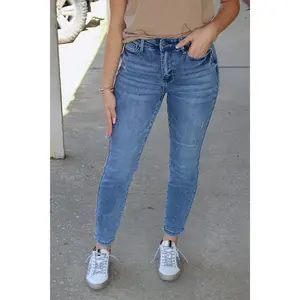 Judy Blue Mild Destroy No Hole Jeans- Slim