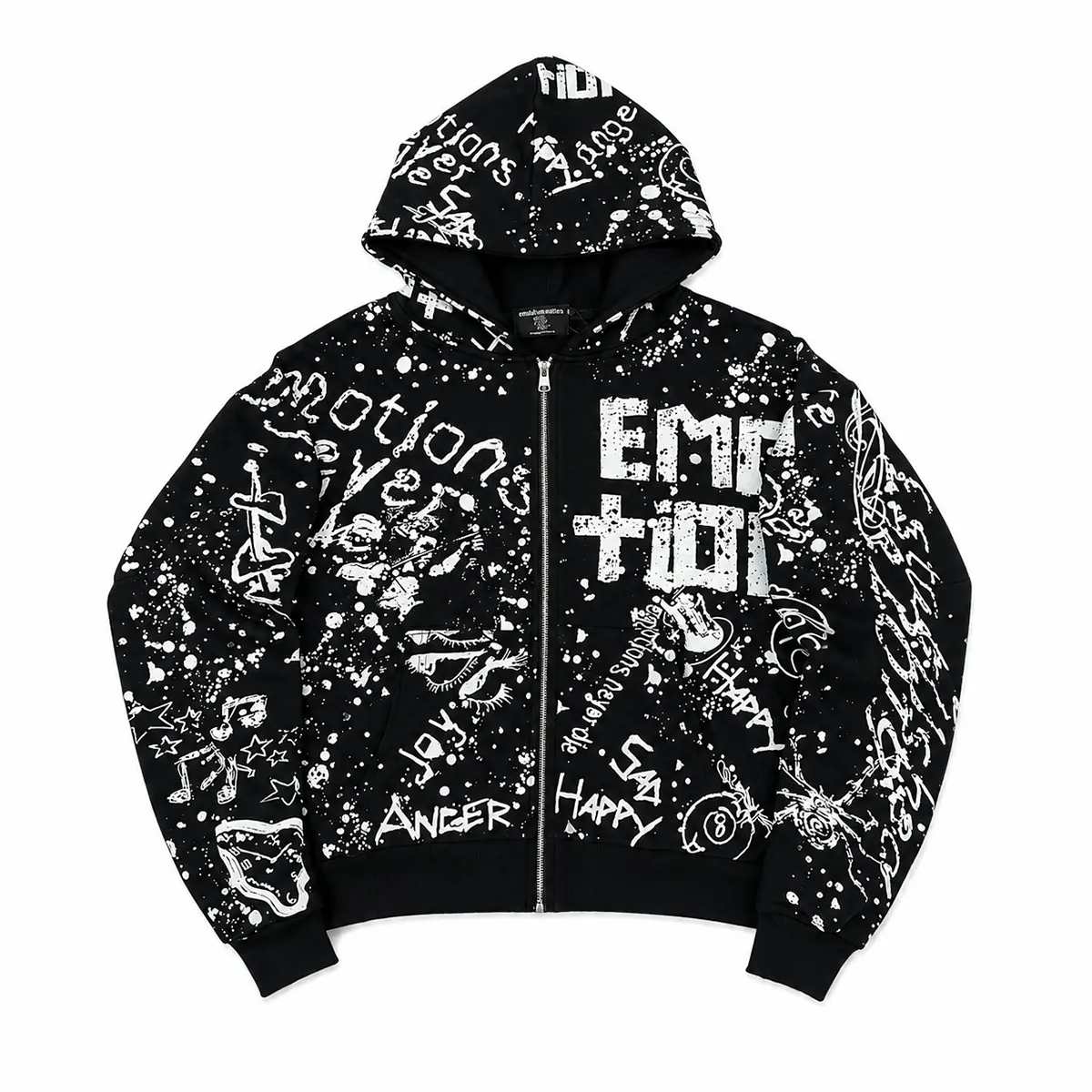 Mixed Emotion Black 'Graffiti' hoodie