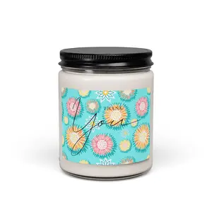 Thank You Floral Scented Soy Candle — 9oz Jar, Fresh Floral Gift Candle