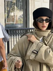 100% Wool British Vintage Round Hat, No Brim Dome Cap, Fashion French European Beret, Stylish Beanie for Women