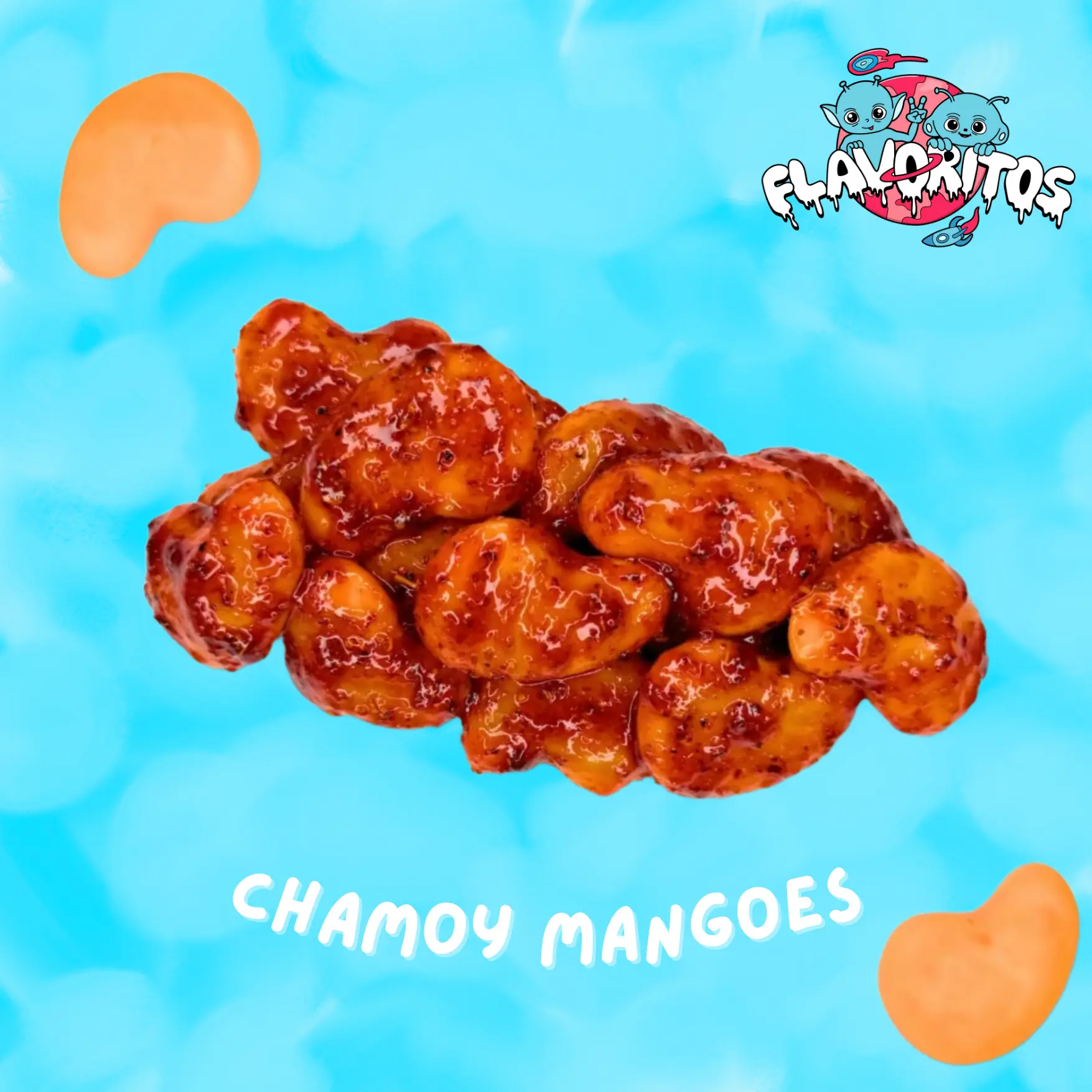 Chamoy Mango Gummies- Flavoritos Sweet and Chili Candy Snack Chewy Spicy Bonbon