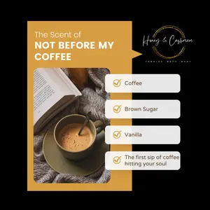 Not Before My Coffee Wax Melts - Rich Aroma of Coffee, Caramel, Brown Sugar, & Vanilla - 2oz & 8oz Jars