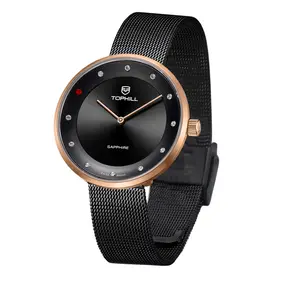 Men's Quartz Watch with Streamlined Round 2-Tone Pressure-Resistant Sealed Case, Fine Matte Sunray Dial, Sparse Single-Stone Highlight Hour Marks, Integrated Breathable Fine Mesh Band, Long Battery Life, Upscale Daily Gift
