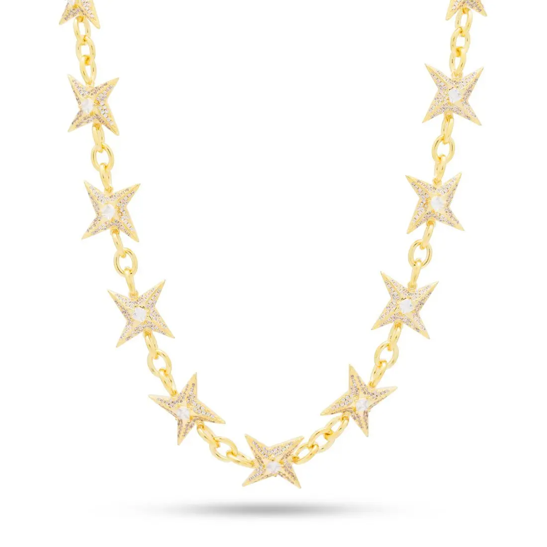 15mm Iced Shuriken Rolo Chain