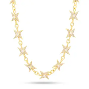 15mm Iced Shuriken Rolo Chain