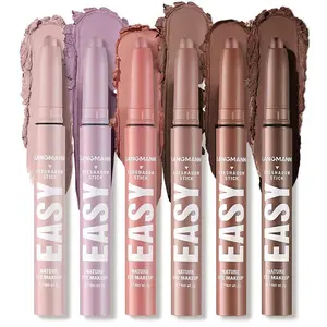 Long Lasting Smooth Eyeshadow Pencil Makeup Set, Shimmer & Matte Eyeshadow Stick, Diverse Color Range, Eye Makeup Tool for Women & Girls, Cosmetic