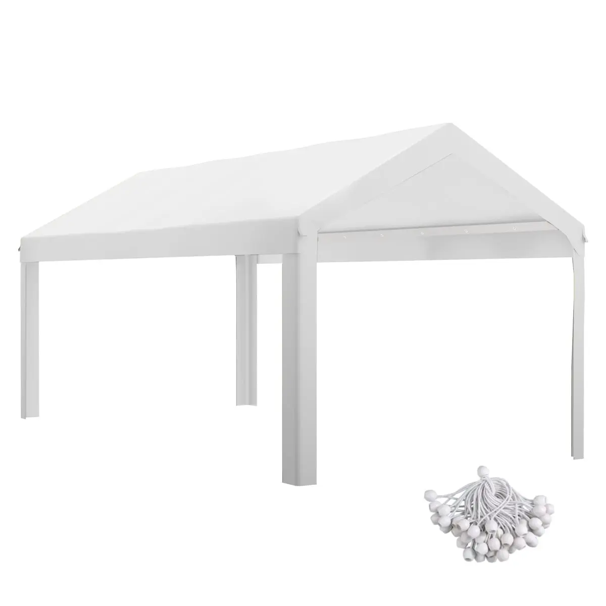 212 Main 84C-447V00WT 10 x 20 ft. Outsunny Carport Roof, UV Resistant Canopy Replacement, Fits 84C-378V00 & 84C-206 Series, White