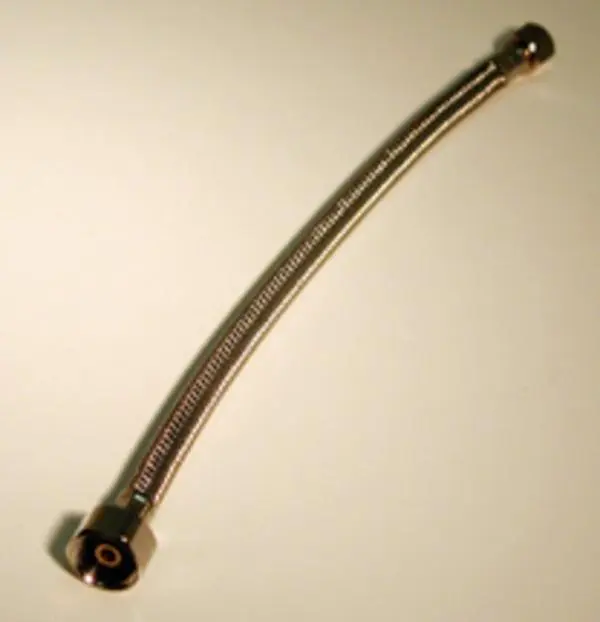 LDR Industries 180479453 507 4116 Stainless Steel Flexible Hose Faucet Supply Line, 0.37x0.5x16 in.