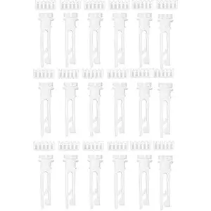 18 Sets Vertical Blinds Replacement Stem and Gear Vertical Blinds Repair Kit White Plastic Carrier Stem Gear Replacement Parts for Headrail Carrier Stem Curtain Accessories
