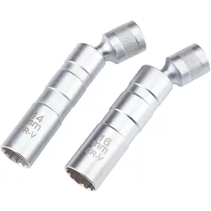 14mm&16mm (9/16"&5/8")  Swivel Spark Plug Socket,Thin Wall 12 Points 3/8" Drive Spark Plug Socket, Tools, Rotating,360- Swivel,Suitable for  ,,SUV