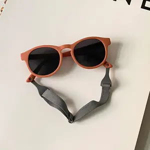 Stylish Oval-Shaped Silicone Glasses for Trendy Kids, Featuring a Snap-On Strap to Prevent Loss, Perfect for, Pool, Birthday Celebrations, And Holiday Gifts