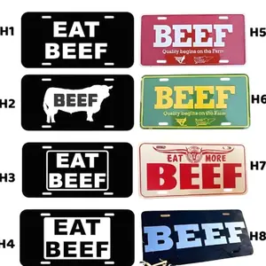 EAT BEEF License Plate - Vanity Custom Plate Tag, eat more beef