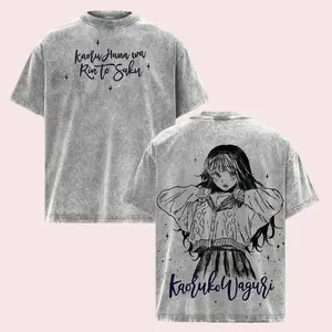 Waguri Kaoruko T-Shirt Kaoru Hana Wa Rin To Saku Graphic Anime Tee Oversized Lightweight Soft Cotton Shirt Anime Streetwear Casual Womenswear Unisex Summer Clothing Gift for Anime Fans