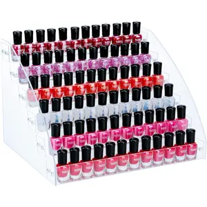 Polish Organizer Holder Rack 6 Layers  Display Rack Eyeglasses Shelf Essential Oils Ink Storage Holds Up to 96 (Fit 1-2oz Bottles)