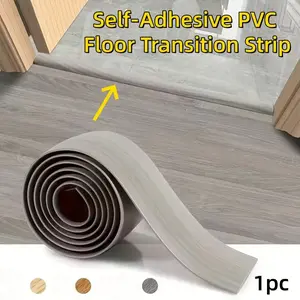 7.6cmx1meters Self-Adhesive PVC Floor Transition Strip, for Tiles, Flooring Transition Strip, Elegant Wood Grain Plastic Floor Trim, for Home Decoration Firm Seaming And Sealing, Multicor Options