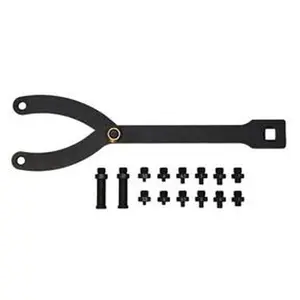 ATD Tools 8614 Universal Variable Pin Spanner Wrench with 7 Metric Pin Sets, Adjustable 1-1/4 in. to 5 in., For 1/2 in. Drive Ratchet