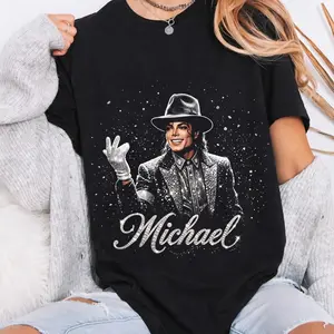 Michael Jackson Halftone Graphic Tee, King of Pop MJ Music T-Shirt, a Perfect Gift for Fans