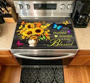 1pc Stove Top Covers, Heat Resistant Electric Stove Cover, Glass Stove Top Protector, Cooktop Cover Prevents Scratching, Dryer Mat Cooktop Work Surface Expands Space, Dishwasher Safe Rubber Mat, Cat Anti Scratch Pad
