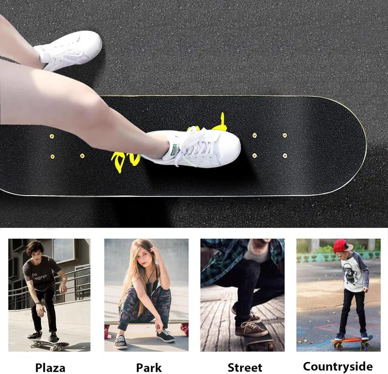 Skateboards -Standard Skateboards for Kids Boys Girls Youths Beginners Starter-Complete Skate Boards 31''x 8''Canadian Maple Pro Cruiserkryptonics skateboard