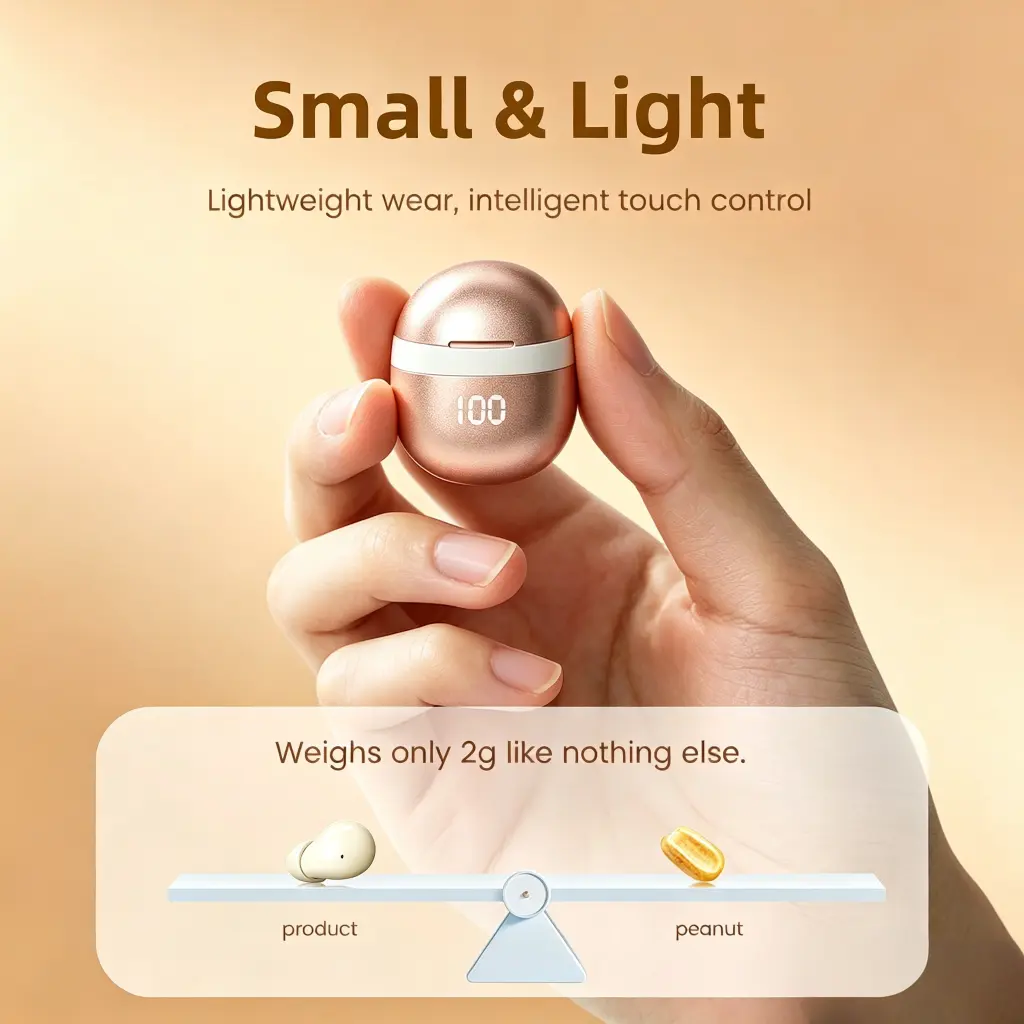 INSONIXN Invisible mini wireless Bluetooth sleep earbuds, comfortable in-ear fit, bass sound, physical noise reduction, suitable for classes, side sleeping, and workouts,back to school,back to school haul
