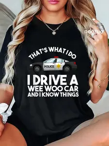 100% Cotton Funny Police Officer Gift For Cop Law Enforcement Men Women T-Shirt