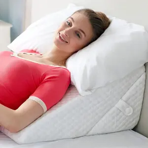 12 Inch Adjustable Height Bed Wedge Pillow for Sleep Apnea Gerd Acid Reflux Relief Snoring Post Surgery Recovery Pillow for Sitting Up in Bed