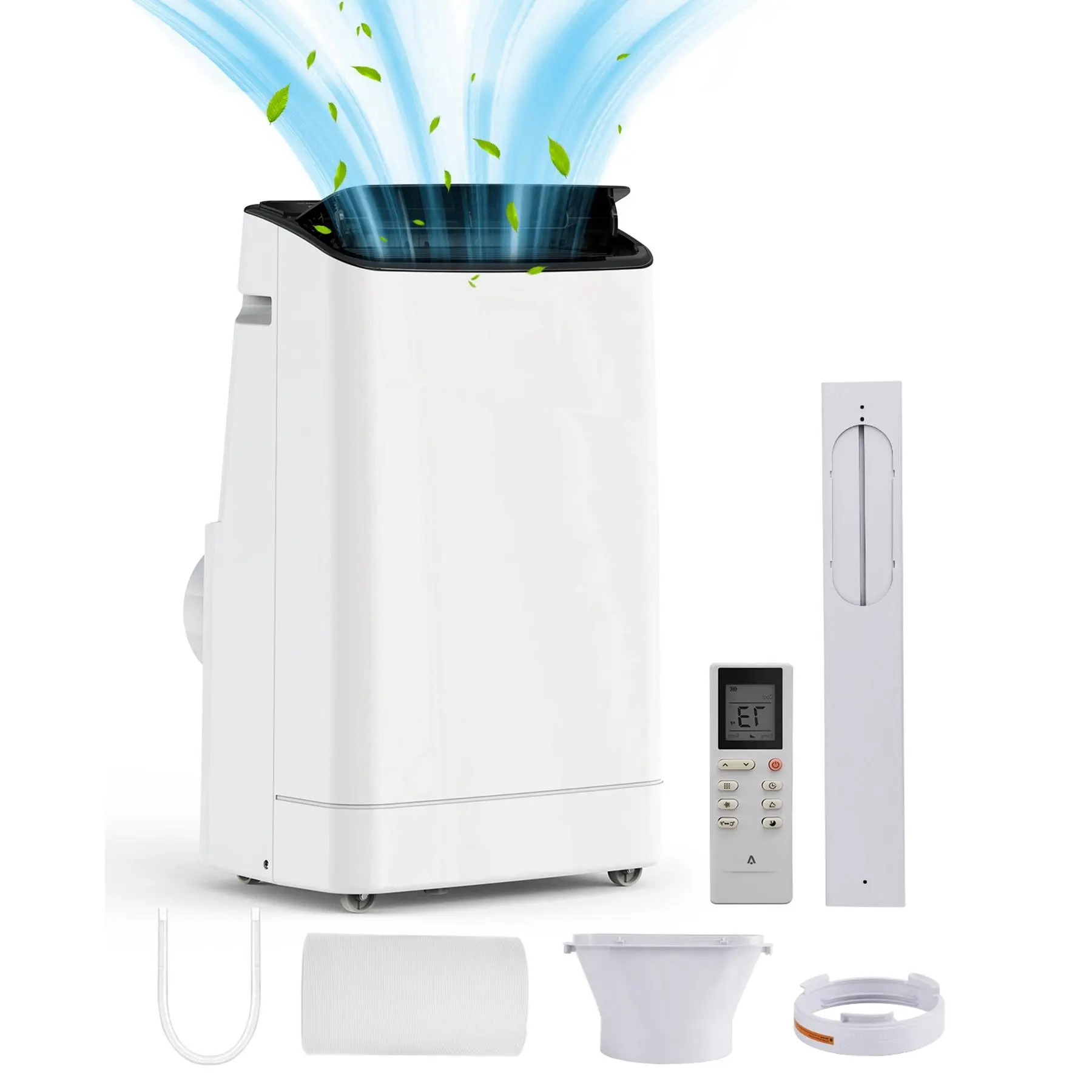 Gaomon 14000BTU ASHRAE Quiet Portable AC, Powerful Room AC Unit with Fan Mode, Dehumidifier Mode, Window Kit and Aircon Accessories