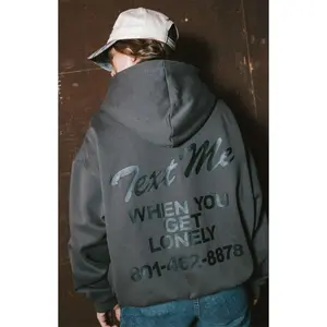 LONELY GHOST Women's Text Me When You Get Lonely Zip Up Hoodie