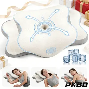 Ergonomic Memory Foam Neck Pillow with Cooling Pillowcase, Dual Height Support for Better Sleep, Perfect Gift for Parents, Friends & Loved Ones