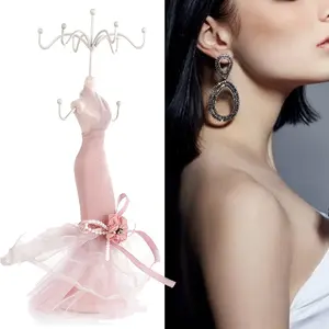 Model Dress High heeled Shoes Earring Necklace Ring Jewelry Holder Stand Display(Small Model)