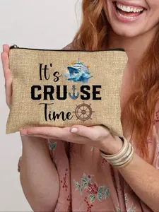 Cruise Theme Travel Makeup Gift Bag, Travel Cosmetic Bags, Zipper Cosmetic Pouch, Washable Toiletry Organizer, Essential for Women & Girls, All-Season Use