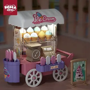 Miniature Ice Cream Toy Set for Kids, Pretend Play Kitchen Toy for Ages 3-12, Educational Fun Gift, Size 13x13x6.5cm