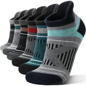 3/6 Pairs of Comfortable and Breathable Sports Socks for All Seasons, Ankle Hiking and Running Socks with Compression Support, Thick Cushioning, Invisible Socks for Both Men and Women