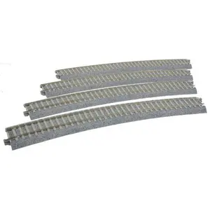 Kato 2-241 HO Scale Superelevated Curve Track w/ Concrete Ties Set (4)