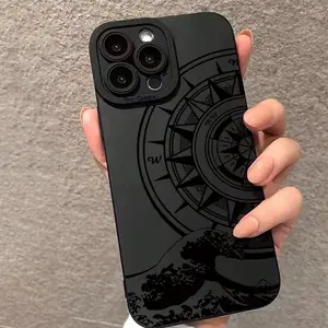 Compass Pattern Phone Case, Full Body Shockproof Durable Phone Protective Cover, Phone Accessories Compatible with iPhone 11 12 13 14 15 Pro Max