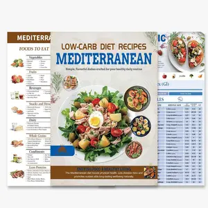 3-Count Mediterranean Diet Meal Guide Personal Organiser - Beginner-Friendly, Comprehensive Safe Ingredients Sticker, Limited Foods List, Lunch & Breakfast Recipes, Easy Chart Brochure Cookbook for Healthy Office Living